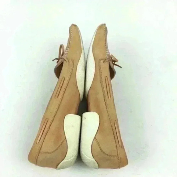 Michael Kors Flat 5.5 Orange Italian Suede Driving - Picture 4 of 9